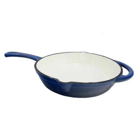 Frigideira de Ferro Fundido Esmaltada Azul 28cm - Vya store Menor preço em Frigideira de Ferro Fundido Esmaltada Azul 28cm - Vya store
