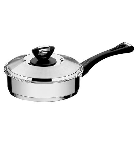 Frigideira em Aço Inox com Fundo Triplo e Cabo Baquelite Solar Baquelite Tramontina - 20 Cm / 2.1 Lt Menor preço em Frigideira em Aço Inox com Fundo Triplo e Cabo Baquelite Solar Baquelite Tramontina - 20 Cm / 2.1 Lt