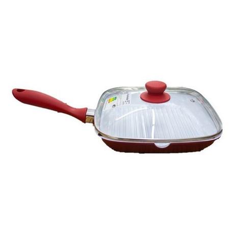 Frigideira Grill Cerâmica Antiaderente 24 Cm Com Tampa - Clink Menor preço em Frigideira Grill Cerâmica Antiaderente 24 Cm Com Tampa - Clink