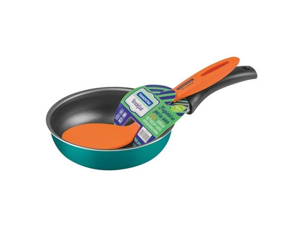 Frigideira p ovo 13cm mais espatula breakfast verde alu com revestimento antiaderente tramontina Menor preço em Frigideira p ovo 13cm mais espatula breakfast verde alu com revestimento antiaderente tramontina