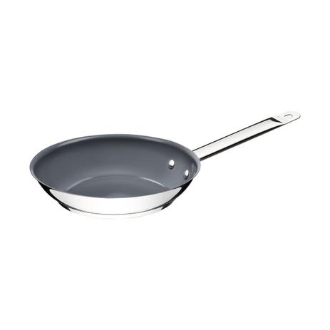 Frigideira Rasa Tramontina Professional em Aço Inox com Fundo Triplo e Revestimento Interno Cerâmico Grafite 20 cm 1,1 L Menor preço em Frigideira Rasa Tramontina Professional em Aço Inox com Fundo Triplo e Revestimento Interno Cerâmico Grafite 20 cm 1,1 L