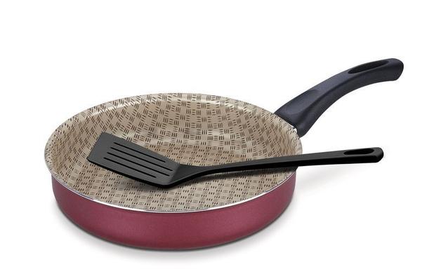 Frigideira Reta em Alumínio Antiaderente Com Espátula de Nylon Tramontina Paris 22 cm Vermelha 20145/722 Menor preço em Frigideira Reta em Alumínio Antiaderente Com Espátula de Nylon Tramontina Paris 22 cm Vermelha 20145/722