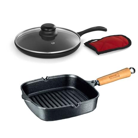 Frigideira Tapioca De Ferro Com Tampa De Vidro + Cook Grill - Panela mineira é boa?