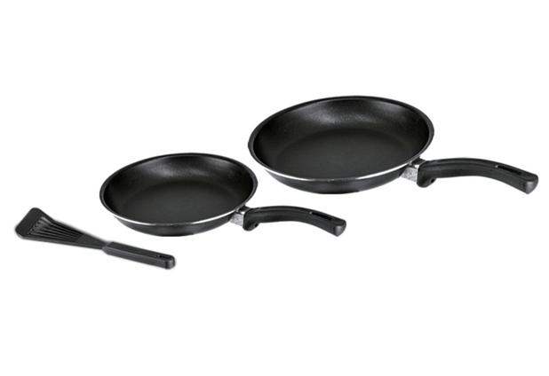 Frigideira Teflon 3 Peças Preta Facil Lavar Remaza Menor preço em Frigideira Teflon 3 Peças Preta Facil Lavar Remaza
