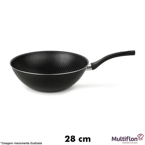 Frigideira Teflon Wok Linea Bella 28 cm - Multiflon Menor preço em Frigideira Teflon Wok Linea Bella 28 cm - Multiflon