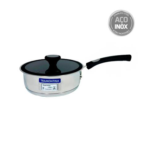 Frigideira Tramontina Solar Aço Inox Revestimento Cerâmico 20 cm 2l Menor preço em Frigideira Tramontina Solar Aço Inox Revestimento Cerâmico 20 cm 2l