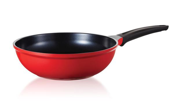 Frigideira Wok Antiaderente Com Revestimento Cerâmico Roichen Natural Frying Pan 30 cm 4,7 Litros Vermelha RNC-30W/RB Menor preço em Frigideira Wok Antiaderente Com Revestimento Cerâmico Roichen Natural Frying Pan 30 cm 4,7 Litros Vermelha RNC-30W/RB