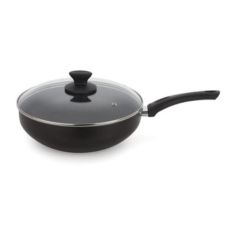 Frigideira wok com cabo e tampa em vidro Multiflon Bella 28cm preta é boa?
