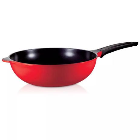 Frigideira Wok de Cerâmica Roichen Vermelho 32cm RNC-32W/R Menor preço em Frigideira Wok de Cerâmica Roichen Vermelho 32cm RNC-32W/R