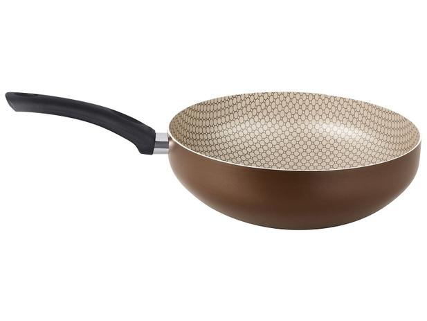 Frigideira Wok Multiflon Antiaderente 28cm - Chocolat 33128 Menor preço em Frigideira Wok Multiflon Antiaderente 28cm - Chocolat 33128