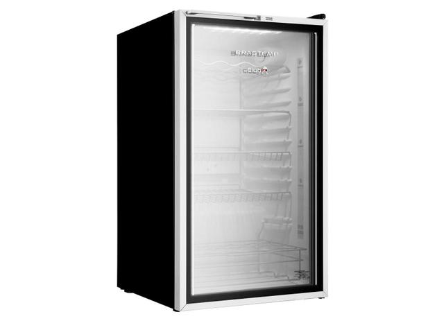 Frigobar Brastemp 120L Preta e Branca - com Porta de Vidro BZA12 AF Menor preço em Frigobar Brastemp 120L Preta e Branca - com Porta de Vidro BZA12 AF