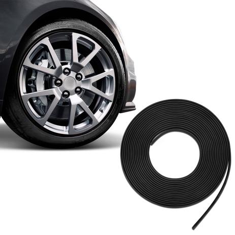 Friso Adesivo Protetor para Rodas de Liga Leve 8 Metros 8mm Preto Universal Guarnição Decorativa - Sanfil Menor preço em Friso Adesivo Protetor para Rodas de Liga Leve 8 Metros 8mm Preto Universal Guarnição Decorativa - Sanfil