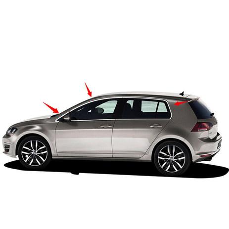 Friso Aplique Pestana Janela Aço Inox Vw Golf Tsi Msi Gti - Volskswagen Menor preço em Friso Aplique Pestana Janela Aço Inox Vw Golf Tsi Msi Gti - Volskswagen