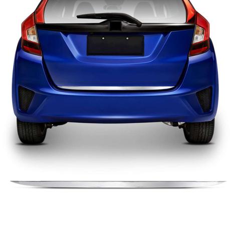 Friso Cromado Traseiro Porta Malas Honda New Fit 2015 a 2018 com Verso Autocolante e Fácil Aplicação - Resitank Menor preço em Friso Cromado Traseiro Porta Malas Honda New Fit 2015 a 2018 com Verso Autocolante e Fácil Aplicação - Resitank