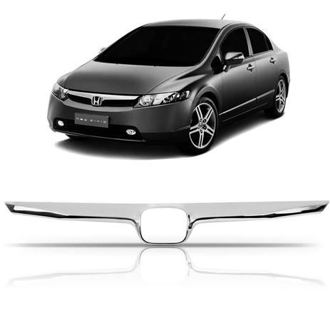 Friso Grade Dianteira New Civic 2006 A 2008 Cromado - Sp acessórios Menor preço em Friso Grade Dianteira New Civic 2006 A 2008 Cromado - Sp acessórios