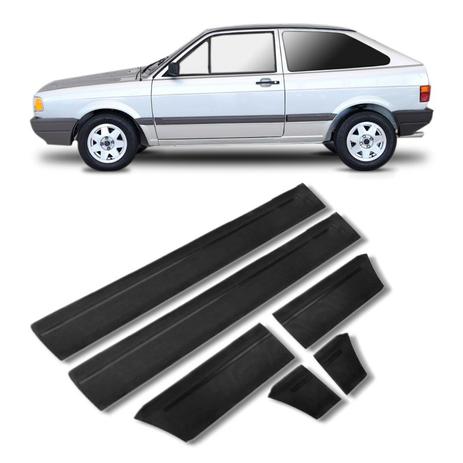Friso Lateral Borrachao Largo Gol Gl 1991 A 1994 6 Peças Preto - Frisart Menor preço em Friso Lateral Borrachao Largo Gol Gl 1991 A 1994 6 Peças Preto - Frisart