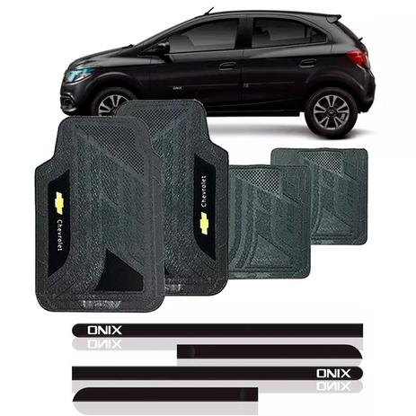 Friso lateral chevrolet onix 2012 a 2018 preto + jogo tapete - Sp acessórios Menor preço em Friso lateral chevrolet onix 2012 a 2018 preto + jogo tapete - Sp acessórios