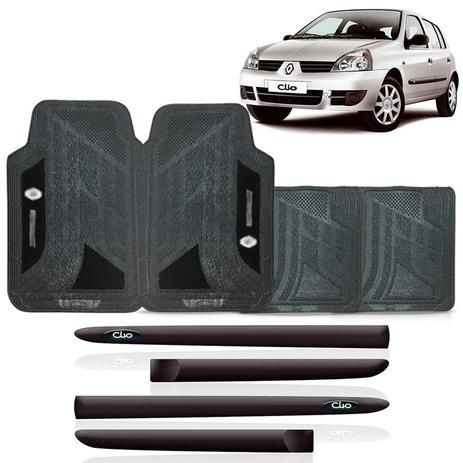 Friso lateral clio 2000 a 2011 4p escrita clio + jogo tapete - Sp acessórios Menor preço em Friso lateral clio 2000 a 2011 4p escrita clio + jogo tapete - Sp acessórios