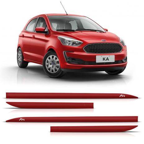 Friso lateral ford ka 2014 / 2017 vermelho arpoador 4pcs (faca) - Flash Menor preço em Friso lateral ford ka 2014 / 2017 vermelho arpoador 4pcs (faca) - Flash