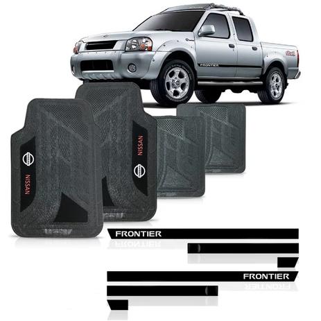 Friso lateral frontier cab dupla personalizado + jogo tapete - Sp acessórios Menor preço em Friso lateral frontier cab dupla personalizado + jogo tapete - Sp acessórios