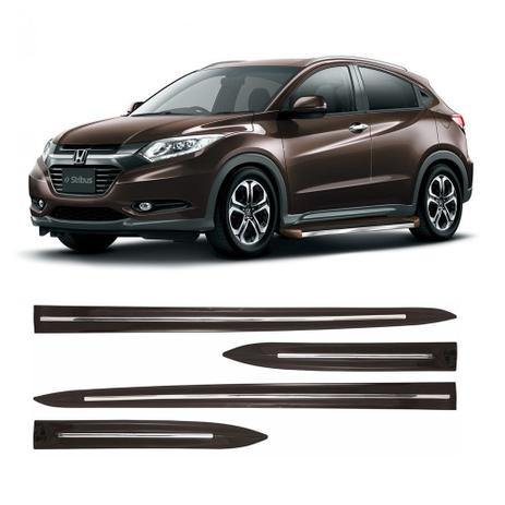 Friso lateral honda hrv 2015 / 2018 marron jupter c/ filete cromado (original) - Flash Menor preço em Friso lateral honda hrv 2015 / 2018 marron jupter c/ filete cromado (original) - Flash
