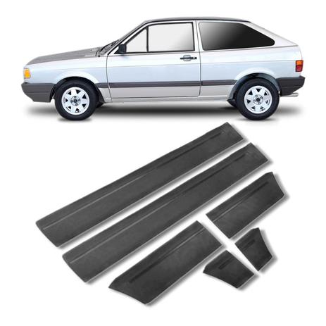 Friso Lateral Largo Gol GL 1991 A 1994 6 Peças Cinza - Frisart Menor preço em Friso Lateral Largo Gol GL 1991 A 1994 6 Peças Cinza - Frisart