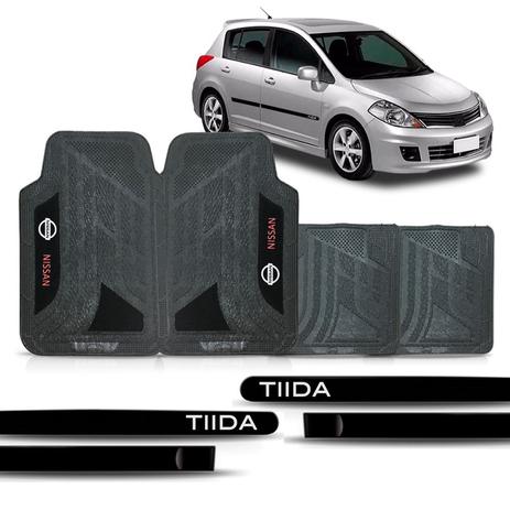 Friso lateral nissan tiida personalizado + jogo tapete pvc - Sp acessórios Menor preço em Friso lateral nissan tiida personalizado + jogo tapete pvc - Sp acessórios