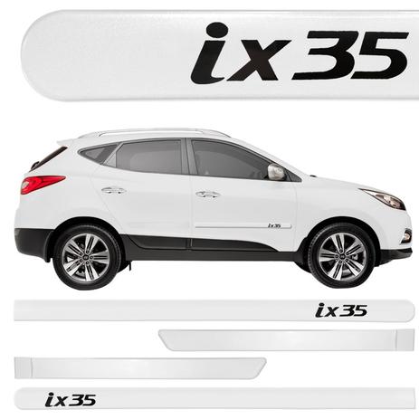 Friso lateral personalizado hyundai ix35 branco perolizado Menor preço em Friso lateral personalizado hyundai ix35 branco perolizado