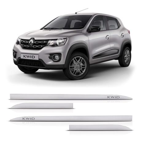 Menor preço em Friso lateral renault kwid 2017 / 2018 prata etoile 4pcs (slim) - Flash