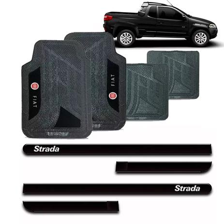 Friso lateral strada 2005 a 2017 personalizado + jogo tapete - Sp acessórios Menor preço em Friso lateral strada 2005 a 2017 personalizado + jogo tapete - Sp acessórios
