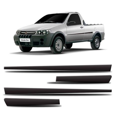 Friso Lateral Strada Pick-up 2005 A 2017 - Kit 4 Peças - Sanfil Menor preço em Friso Lateral Strada Pick-up 2005 A 2017 - Kit 4 Peças - Sanfil