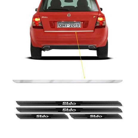 Friso Porta-Malas Fiat Stilo 2003/11 + Kit Soleira Protetora - Sportinox Menor preço em Friso Porta-Malas Fiat Stilo 2003/11 + Kit Soleira Protetora - Sportinox
