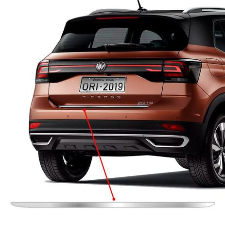 Friso Porta-Malas T-Cross 2019/2020 Adesivo Cromado Traseiro - Sportinox Menor preço em Friso Porta-Malas T-Cross 2019/2020 Adesivo Cromado Traseiro - Sportinox