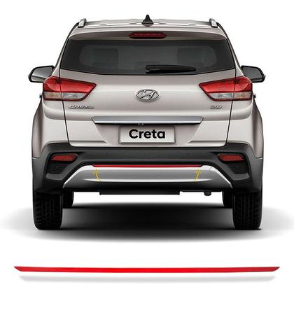 Friso Traseiro Para-choque Creta 2018 Vermelho Refletivo - Sportinox Menor preço em Friso Traseiro Para-choque Creta 2018 Vermelho Refletivo - Sportinox