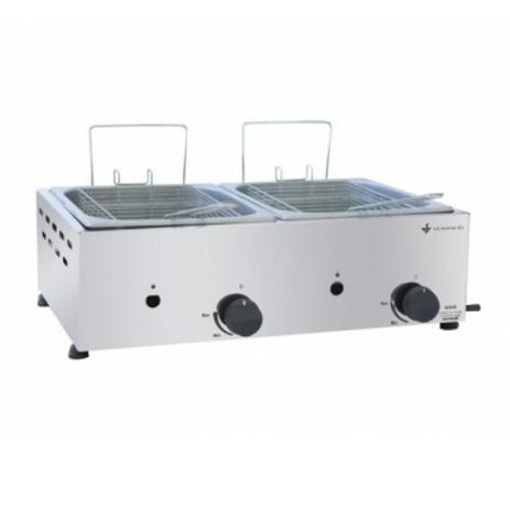 Fritadeira A Gás 2 Cubas 5 Litros Cada em Aço Inox - Venâncio Menor preço em Fritadeira A Gás 2 Cubas 5 Litros Cada em Aço Inox - Venâncio
