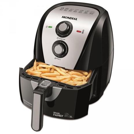 Fritadeira Air Fryer AF-17 1900W 5L 200 Preto/Prata MONDIAL Menor preço em Fritadeira Air Fryer AF-17 1900W 5L 200 Preto/Prata MONDIAL