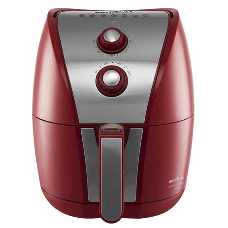 Fritadeira Air Fryer Britânia BRF11VI Inox Vermelha 4.4L 1500W - Magazine Cbeneficio