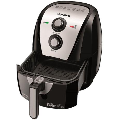 Fritadeira Air Fryer Mondial AF-17, 5L, Cesto Removivel, Preta/Prata - 220V Menor preço em Fritadeira Air Fryer Mondial AF-17, 5L, Cesto Removivel, Preta/Prata - 220V