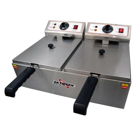 Fritadeira Elétrica 2 Cubas Skymsen FED20N 10L De Óleo 2500W 220V Menor preço em Fritadeira Elétrica 2 Cubas Skymsen FED20N 10L De Óleo 2500W 220V
