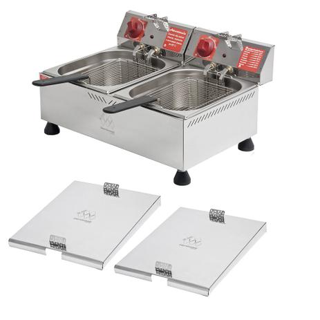 Fritadeira Elétrica com 2 Cubas 4 Litros FT.1.421 Marchesoni Menor preço em Fritadeira Elétrica com 2 Cubas 4 Litros FT.1.421 Marchesoni