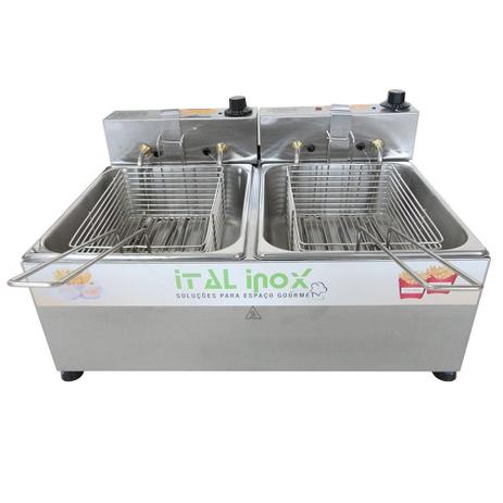 Fritadeira Elétrica Industrial 10 Litros Óleo Ital Inox Menor preço em Fritadeira Elétrica Industrial 10 Litros Óleo Ital Inox