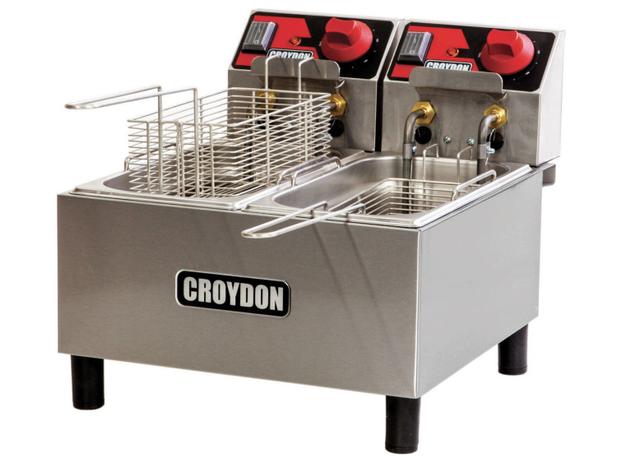 Fritadeira Elétrica Industrial Croydon FC2A2 - 6L Inox com 2 Cestos