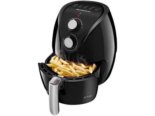 Fritadeira Elétrica Sem Óleo/Air Fryer Mondial - AF-15 Preta 2,4L com Timer