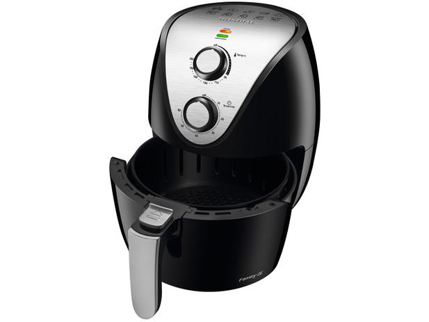 Fritadeira Elétrica sem Óleo/Air Fryer Mondial - Family-IV AF-30I Preta 3,5L com Timer