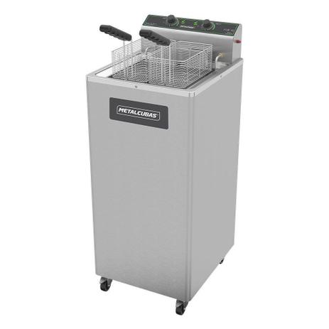 Fritadeira elétrica zona fria com pedestal metalcubas 15 litros foe15p 8000w 220v Menor preço em Fritadeira elétrica zona fria com pedestal metalcubas 15 litros foe15p 8000w 220v