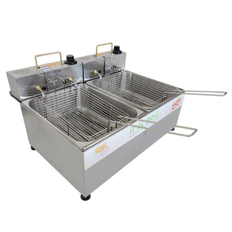 Fritador Elétrico com 2 Cubas Linha Econômica Ital Inox - 20 Cm / 10 Lt / 220 V Menor preço em Fritador Elétrico com 2 Cubas Linha Econômica Ital Inox - 20 Cm / 10 Lt / 220 V