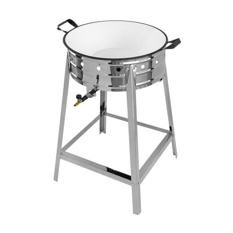 Fritador Em Inox Com Tacho Esmaltado 2,5L - Kenok Menor preço em Fritador Em Inox Com Tacho Esmaltado 2,5L - Kenok