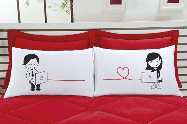 Fronhas Emoções Net Love- 02 Peças - Decoramando Menor preço em Fronhas Emoções Net Love- 02 Peças - Decoramando