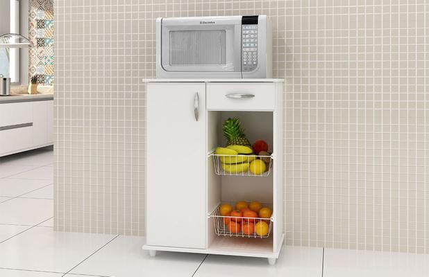 Fruteira Belize - 1 Porta + 1 Gaveta + 2 Gavetas de Metal Para Frutas - Notável móveis Menor preço em Fruteira Belize - 1 Porta + 1 Gaveta + 2 Gavetas de Metal Para Frutas - Notável móveis