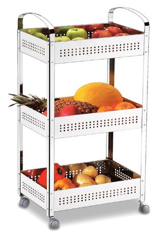 Fruteira / Carrinho / Organizador Inox Suprema 2098/200 - Brinox Menor preço em Fruteira / Carrinho / Organizador Inox Suprema 2098/200 - Brinox